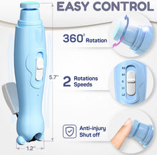Load image into Gallery viewer, Rechargeable Baby Nail Trimmer - Baby Nail Clippers Electric w/Led Light for Newborn, Infant, Toddler, Kids - Baby Manicure Fingernail Care Set w/Scissors - Baby Essentials Must Haves Grinder Cutter