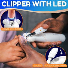 Load image into Gallery viewer, Baby Nail Trimmer Electric Kit - Baby Nail Clippers File w/ Led Light for Newborn, Infant, Toddler, Kids - Baby Manicure Fingernail Care Set w/ Scissors - Baby Essentials Must Haves Grinder Cutter