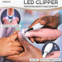 Load image into Gallery viewer, Rechargeable Baby Nail Clippers - Baby Nail Trimmer Electric w/Led Light for Newborn, Infant, Toddler, Kids - Baby Manicure Fingernail Care Set w/Scissors - Baby Essentials Must Haves Grinder Cutter