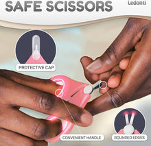 Load image into Gallery viewer, Rechargeable Baby Nail Clippers - Baby Nail Trimmer Electric w/Led Light for Newborn, Infant, Toddler, Kids - Baby Manicure Fingernail Care Set w/Scissors - Baby Essentials Must Haves Grinder Cutter