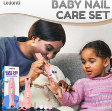 Load image into Gallery viewer, Rechargeable Baby Nail Clippers - Baby Nail Trimmer Electric w/Led Light for Newborn, Infant, Toddler, Kids - Baby Manicure Fingernail Care Set w/Scissors - Baby Essentials Must Haves Grinder Cutter