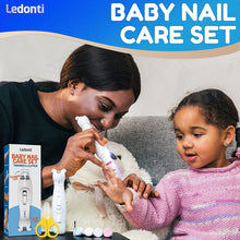 Load image into Gallery viewer, Baby Nail Trimmer Electric Kit - Baby Nail Clippers File w/ Led Light for Newborn, Infant, Toddler, Kids - Baby Manicure Fingernail Care Set w/ Scissors - Baby Essentials Must Haves Grinder Cutter